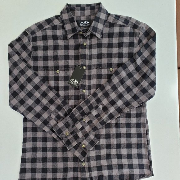 NWT Pacific Outfitters Flannel Long Sleeves Shirt Size S - Picture 1 of 6
